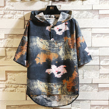 Load image into Gallery viewer, T-shirt Hooded Floral Men's
