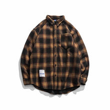 Load image into Gallery viewer, japanese style grid shirts