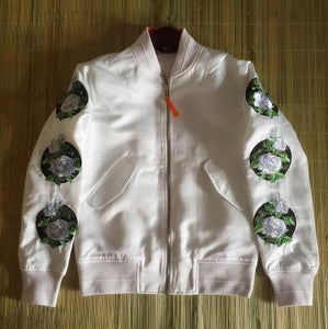Men Fashion Flower embroidery Jacket