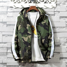 Load image into Gallery viewer, Windbreaker Camouflage Hooded Coats Bomber