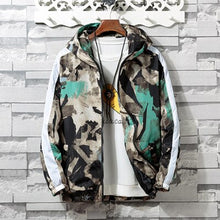 Load image into Gallery viewer, Windbreaker Camouflage Hooded Coats Bomber