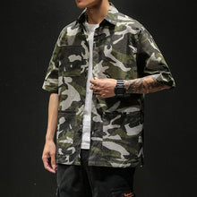 Load image into Gallery viewer, men hawaiian camouflage shirt
